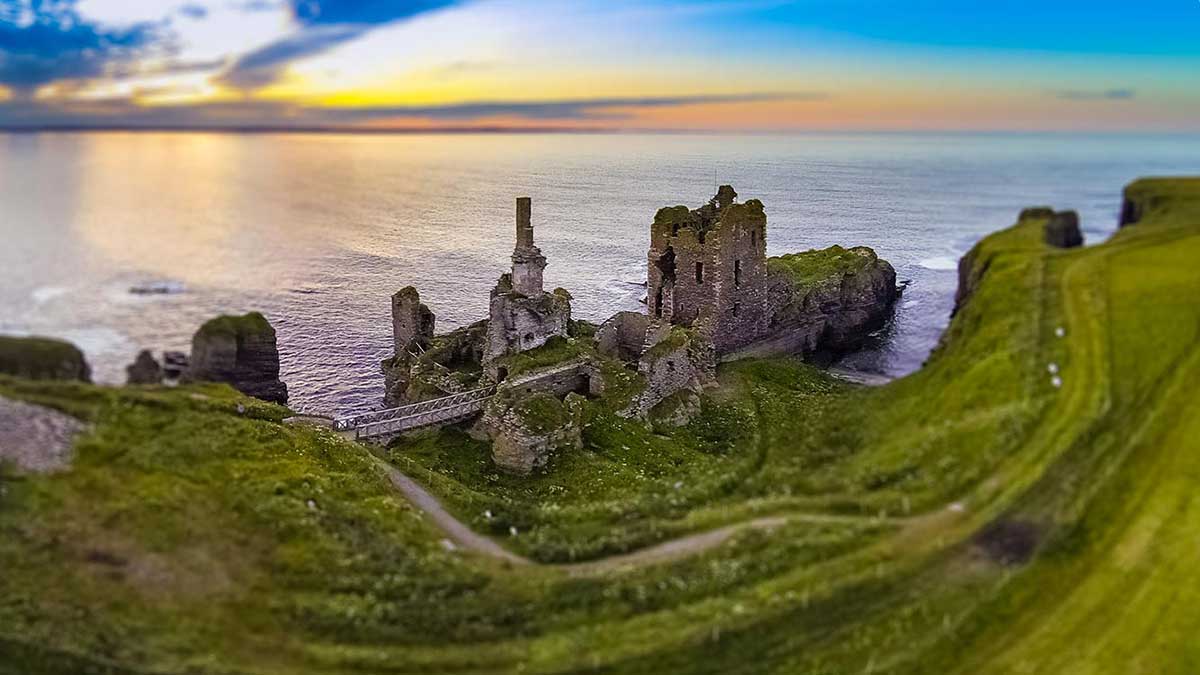 Castle Sinclair Girnigoe aerial