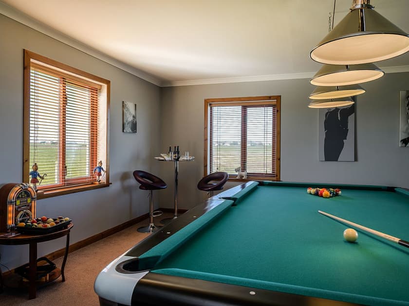 Pool table and games room seating